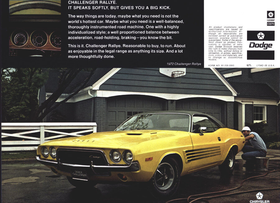 Ad for Dodge Challenger Rally (Chrysler Archives)