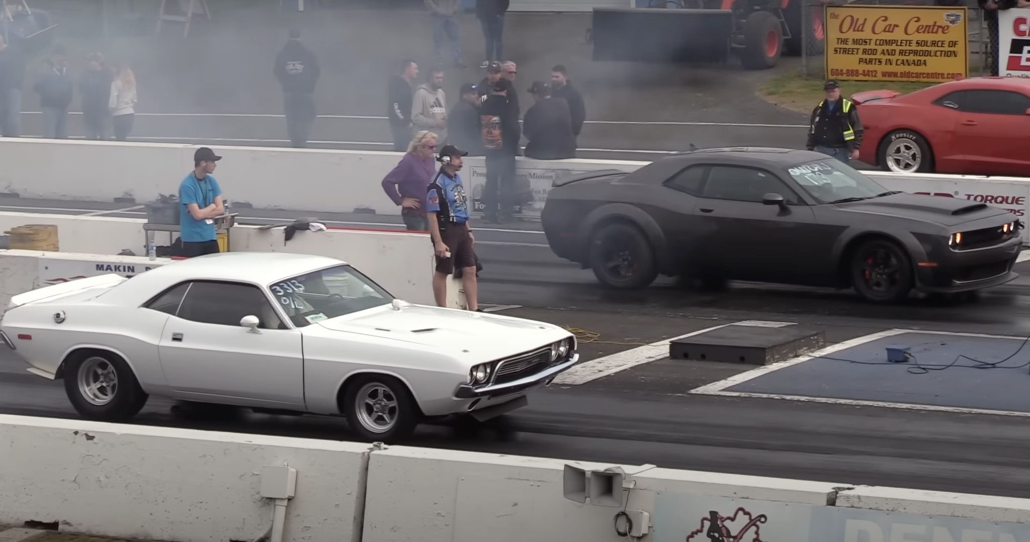 Dodge Demon vs Old School Muscle Cars - drag racing